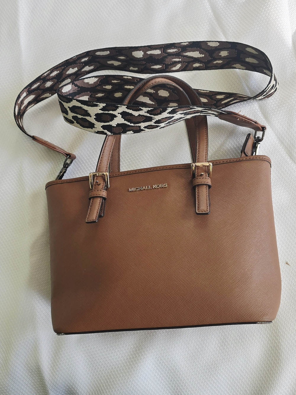 Michael Kors Brown Leather Crossbody Bag